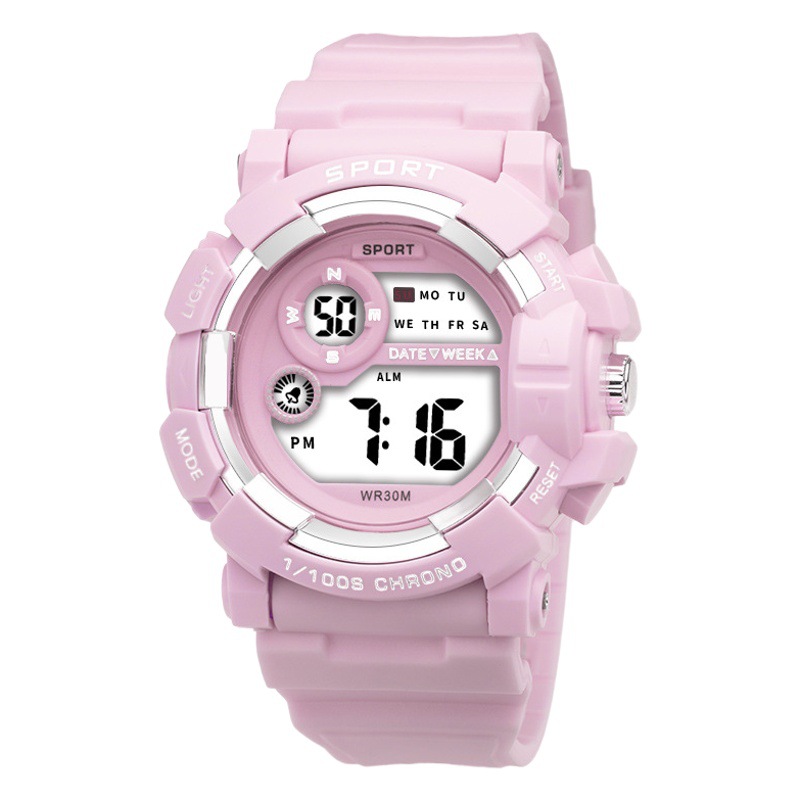 New Watch Student Simple Alarm Clock Timing Luminous Sports Korean Electronic Watch Trendy Electronic Watch