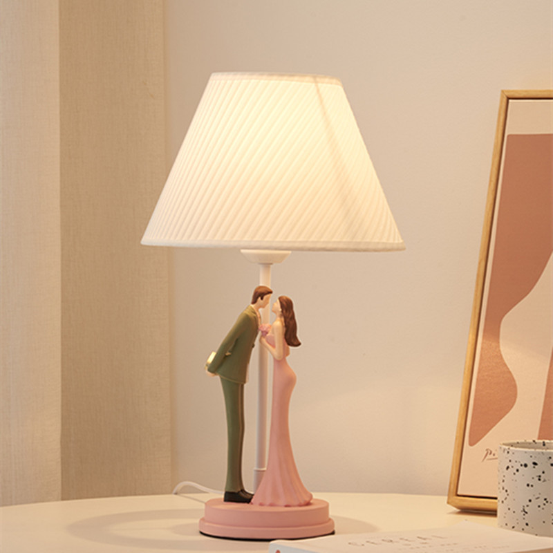 Wedding lamp wedding room bedside lamp bride dowry lamp for new couple bedroom long lamp wedding Chinese style red wedding lamp