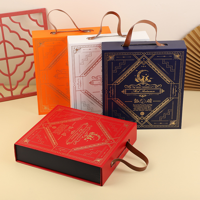 New in stock Mid-autumn moon cake gift box portable packaging box wholesale high-end moon cake box gift box Universal for Guochao