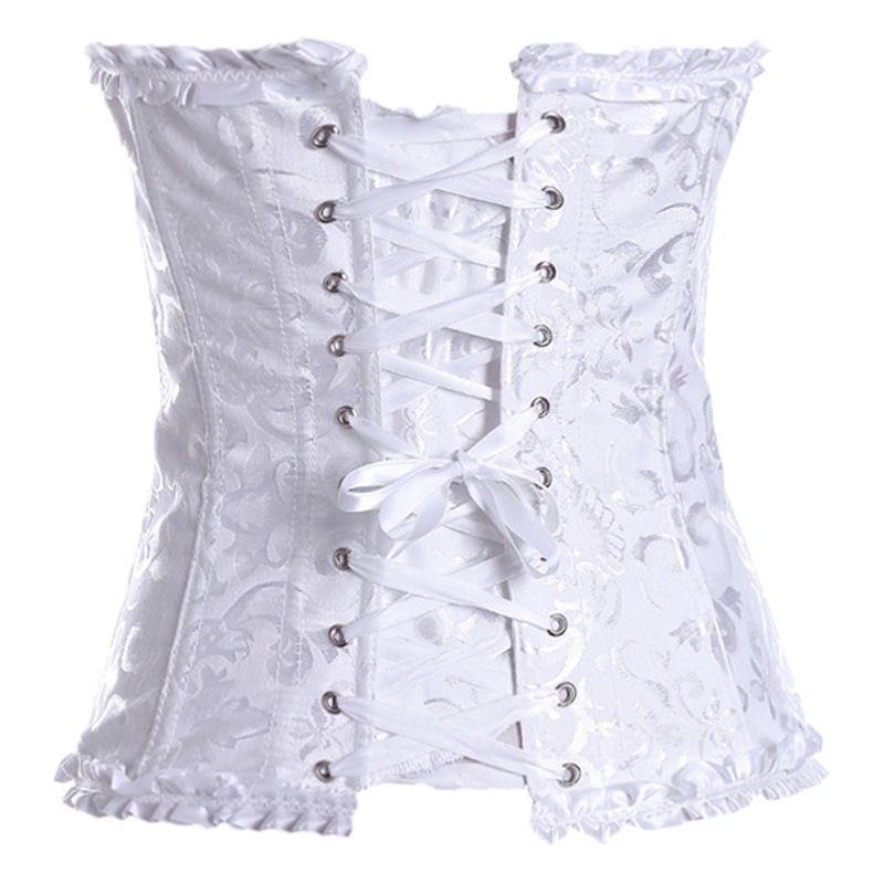 Cross-Border Breast Support Gathering Jacquard Fishbone Shapewear Feminine European and American Palace Shapewear Waist and Abdominal Corset