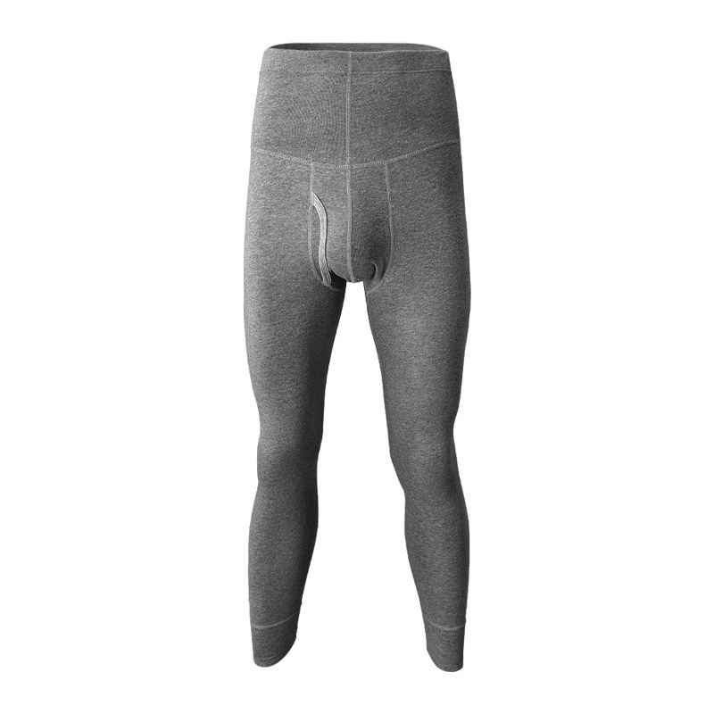 Picture of Autumn Trousers Men's Pure Cotton Single Thin Base Warm Pants Tight Cotton Pants High Waist Line Pants Autumn and Winter Waist Protection Pants