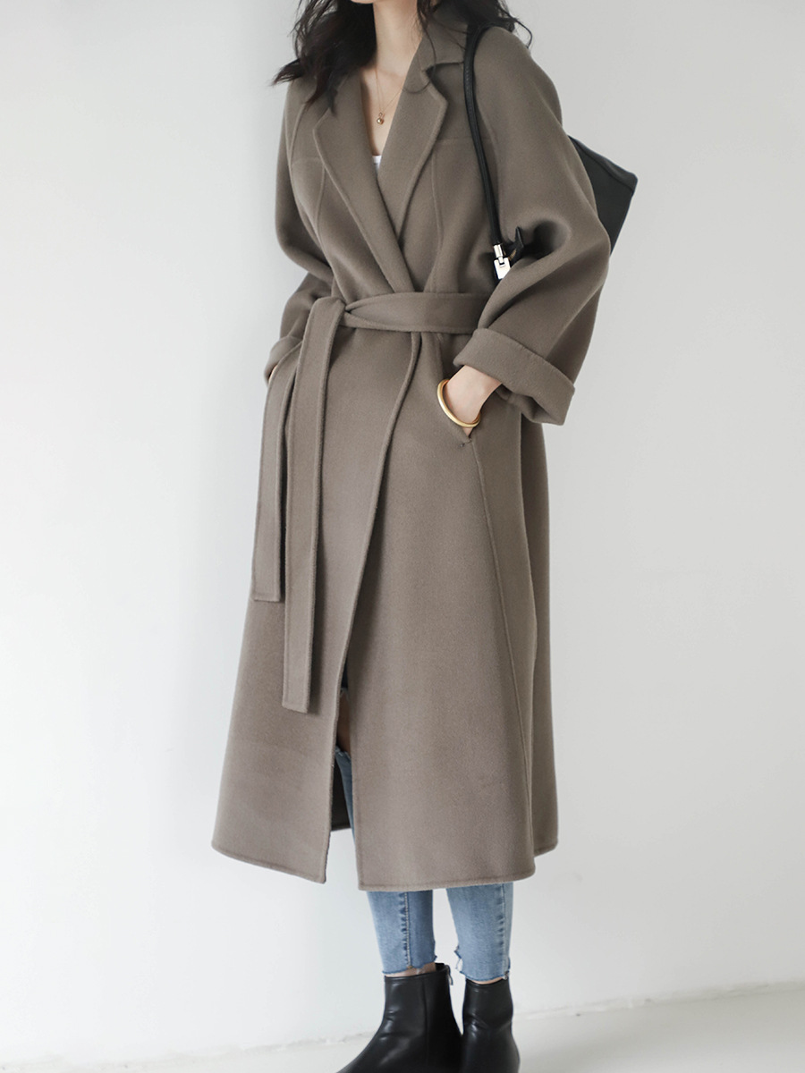 Picture of 『 Benefits』 Double-Sided Cashmere Outwear Women's Long 2025 New High-End Over-The-Knee Loose Woolen Outwear for Women