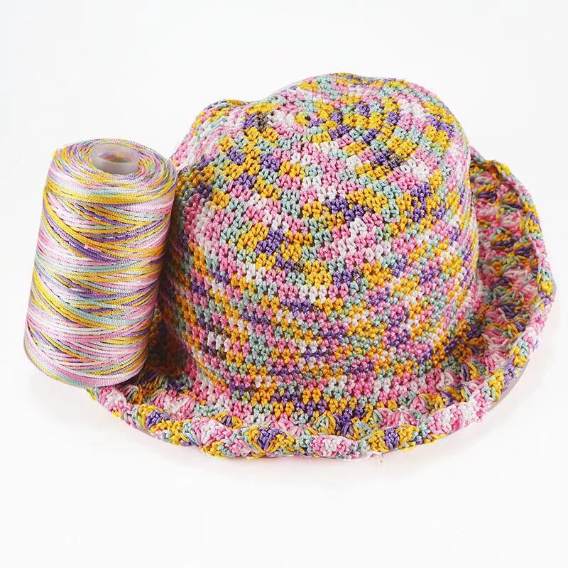 mercerized ice twine thin ice silk wool diy hand-woven hollow crochet knitting thread sunhat shoes