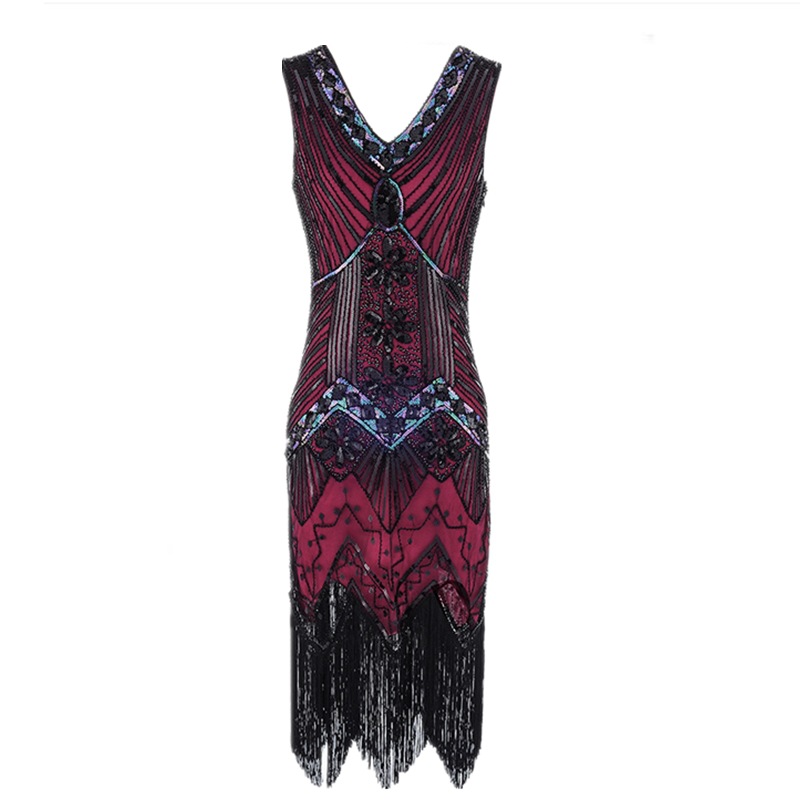 Picture of Gatsby Evening Dress Banquet Dress Tassel 1920 Vintage Sequins dress Amazon plus size Women's Dresses