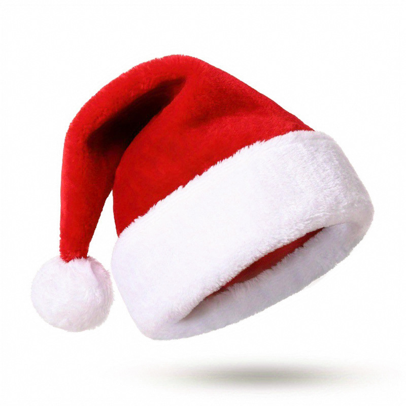 Cross-border Christmas New Christmas Decoration Christmas Hat Plush Hat Santa Claus Hat Christmas Gift