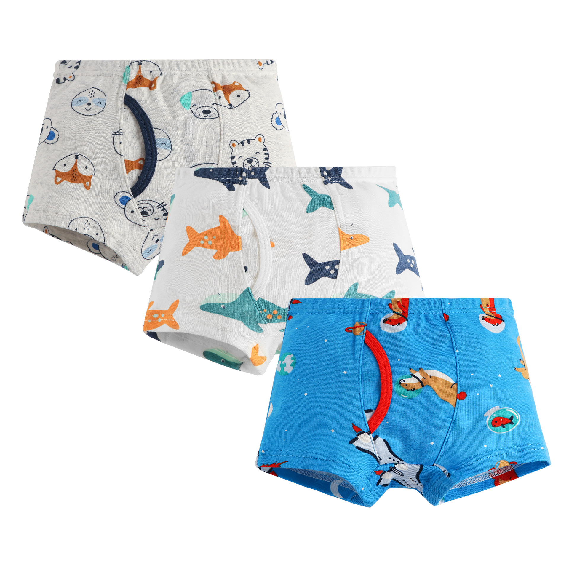 Picture of European and American boys boxer pants threaded cotton children's underwear boys boxer pants baby children's shorts wholesale