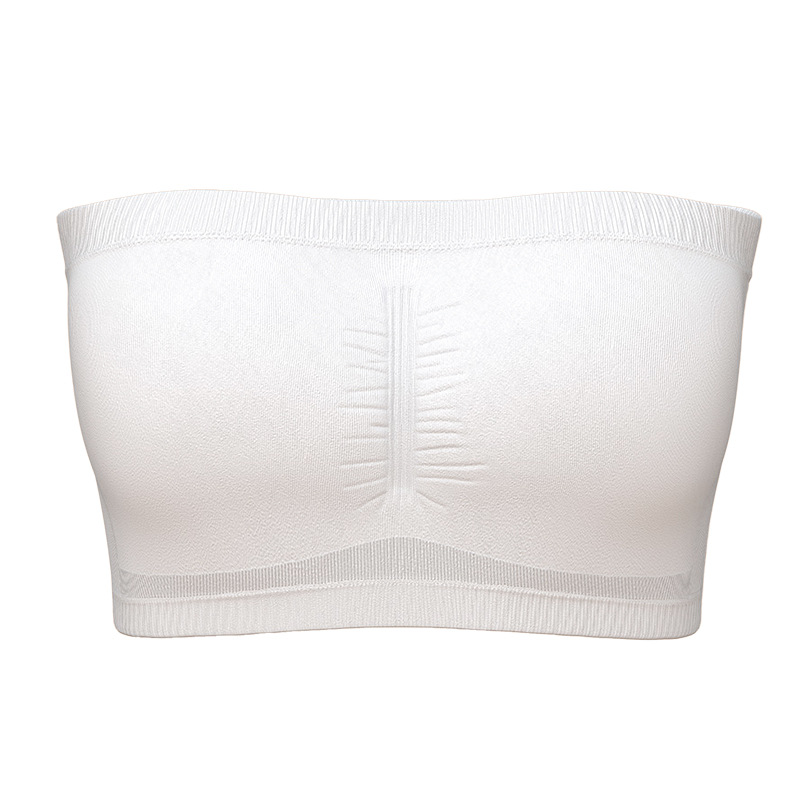 Picture of Foreign Trade Extra Large Size Double-layer One-character Women's Detachable Chest Pad Strapless Chest Wrapping Women's Invisible Underwear Cross-Border