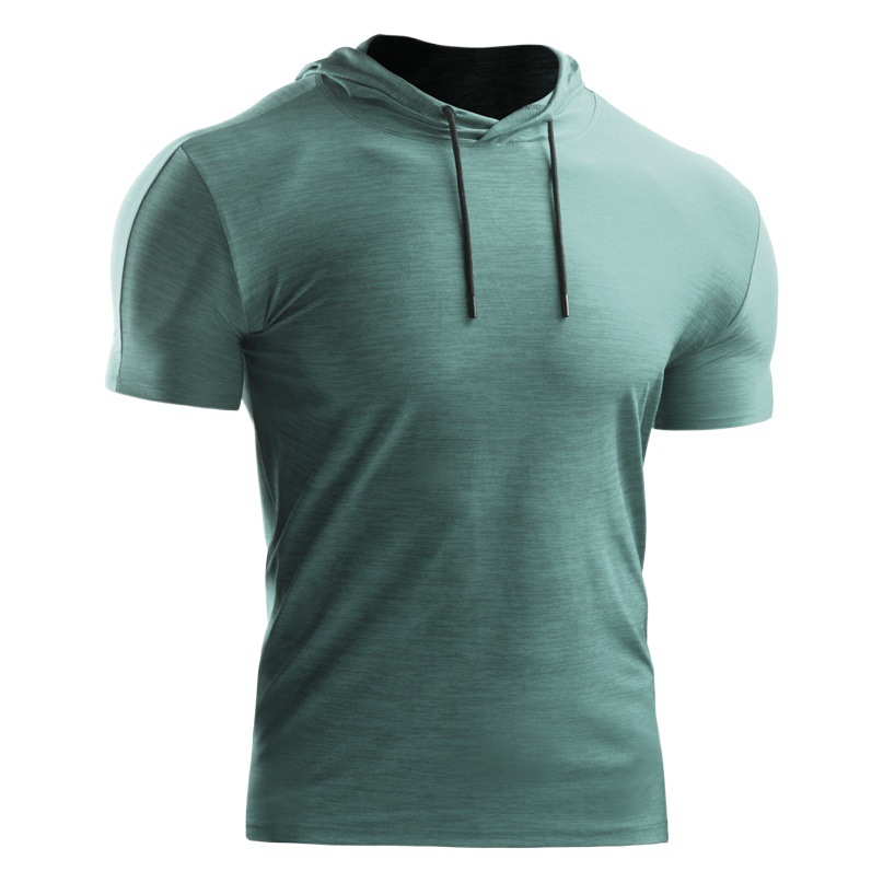 Summer Trendy Brand Hooded Short-sleeved T-shirt Men's Sweater Plus Size Large Size Trendy Loose Sports Hoodie with Hood Half Sleeve