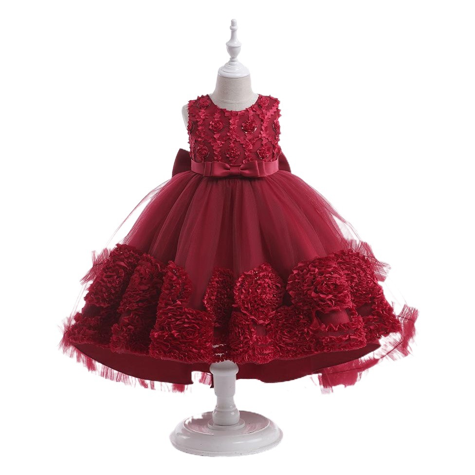 Picture of 2024 Cross-border New Girls' Trailing dress Princess Children's Dress Large Children's Dress Tutu Skirt for the Show