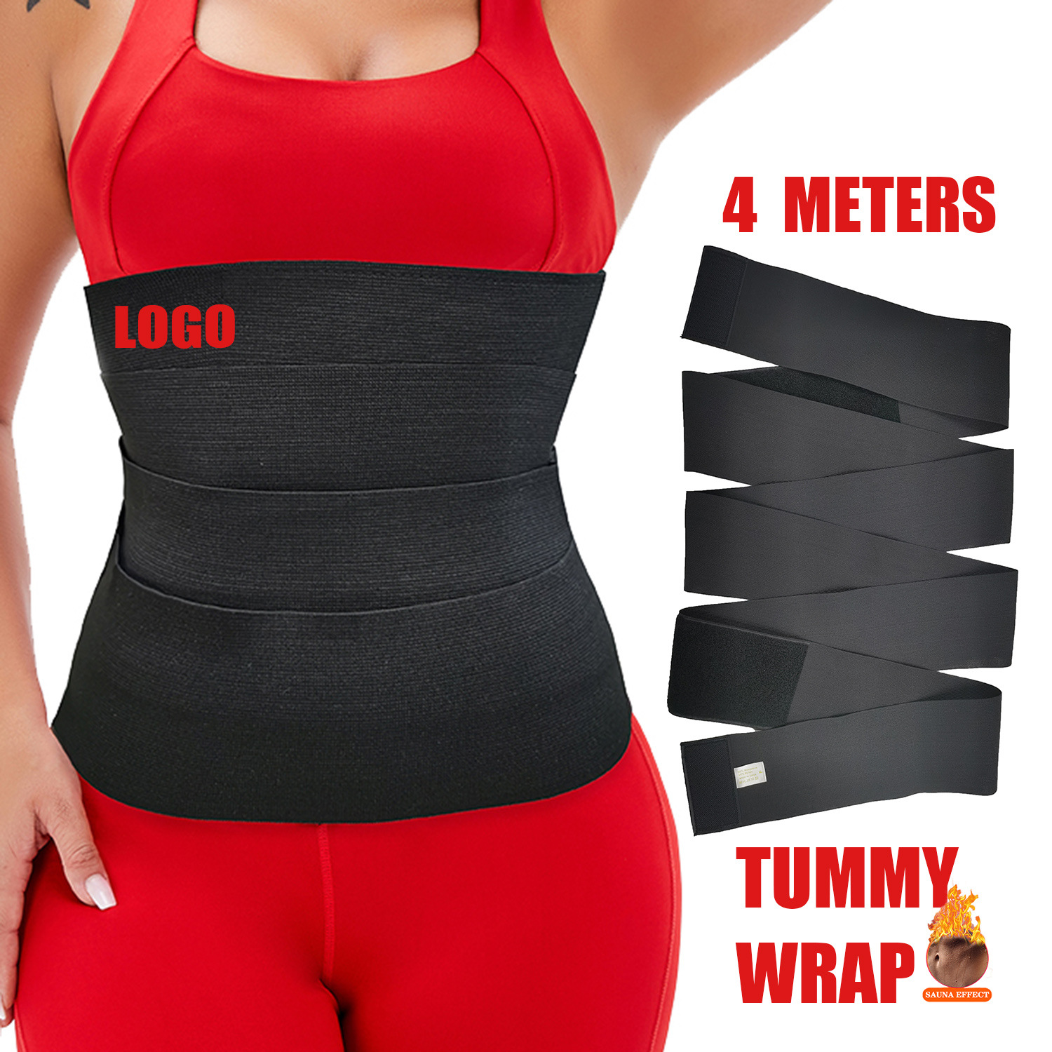 New elastic girdle yoga fitness belly belt women's sports binding belt lengthened waist trainer wholesale