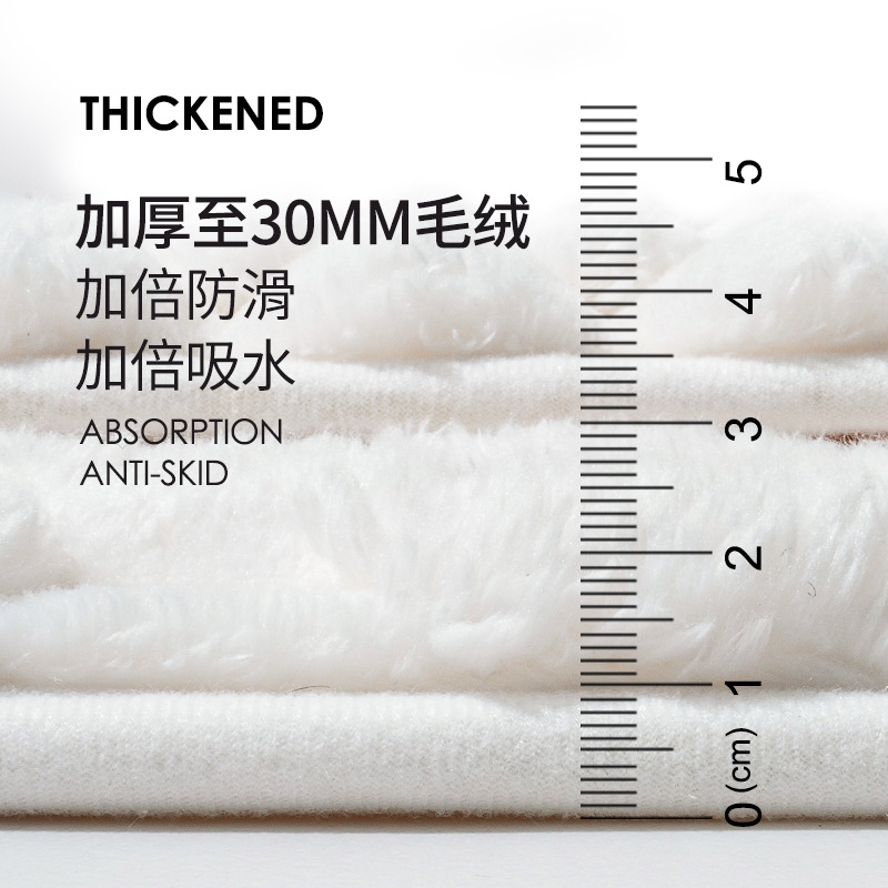 Picture of Memory Foam Bathroom Mat Household Toilet Water Absorbent Floor Mat Shower Door Wipe Foot Mat Quick-drying Bathroom Door Mat