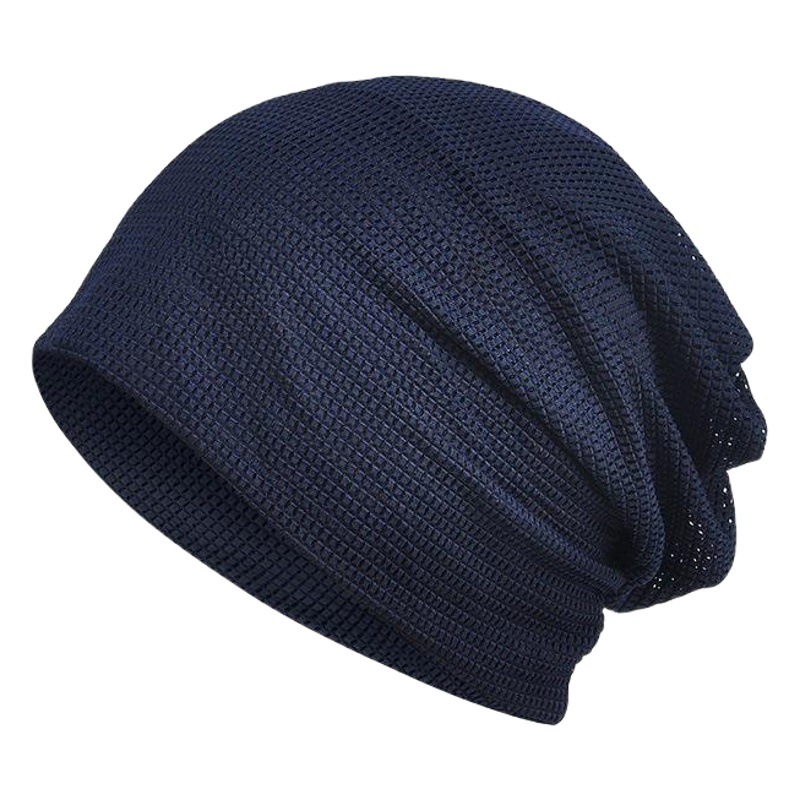 Thin Spring and Summer Pullover Hat for Men and Women, Brimless Solid Color, Soft Hollow Mesh, Cool and Breathable, Japanese and Korean Baotou Trendy Hat