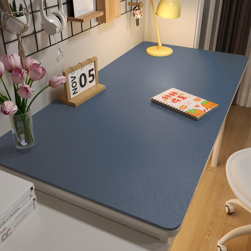 Picture of Environmentally Friendly Eye Protection Desk Mat Student Leather Pure Color Coffee Table Mat Oil-Proof Table Cloth Learning Computer Desk Mat Non-Slip