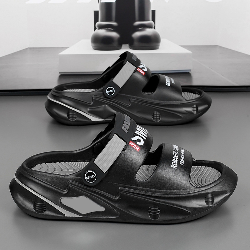 Men's Sandals 2025 Summer Clogs Casual Thick-Soled Dual-Use Beach Sandals Men's Outdoor Sports Vietnamese Slippers