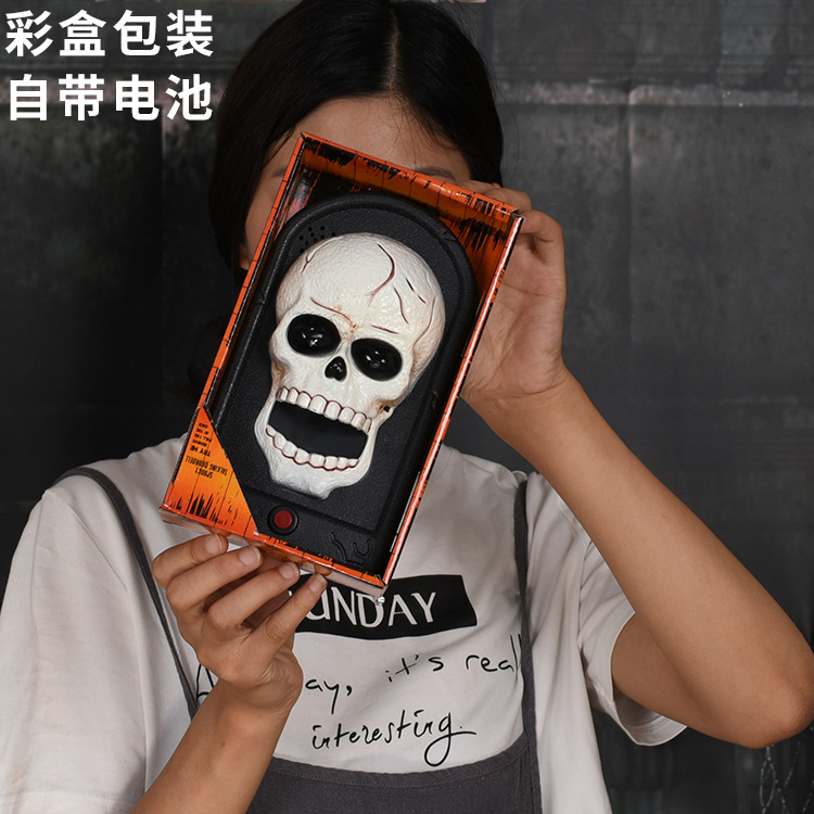 Picture of New Halloween Horror Shape Ghost Eye Doorbell Luminous Haunted House Secret Room Tricky Scary Toy Pendant Wholesale