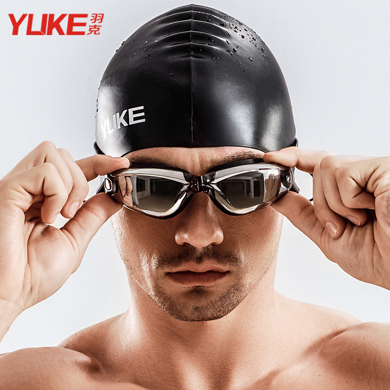 Picture of Swimming Trunks Men's Boxer Hot Spring Pants Large Size Loose Swimming Suit Men's Fashion Swimming Goggles Swimming Cap Set Equipment Swimsuit