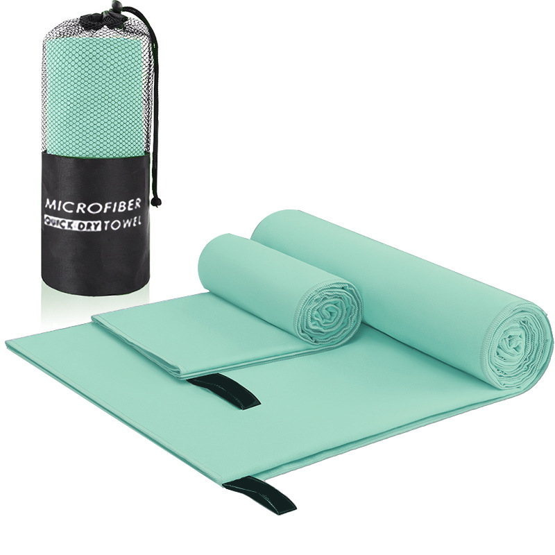 Picture of Quick-Drying Beach Towel Multi-Color Portable Quick-Drying Fitness Sports Towel Outdoor Beach Towel Mesh Bag
