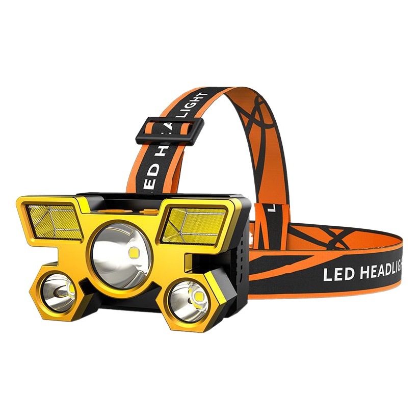 Cross-border new cross-head lamp led strong light super bright outdoor fishing lamp USB rechargeable miner's lamp head-mounted flashlight wholesale