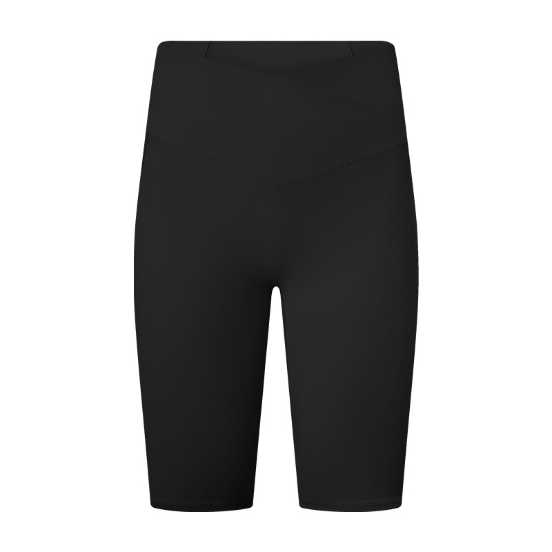 Picture of A generation of new waist cross umbilical stretch yoga pants side pocket stretch hip fitness pants