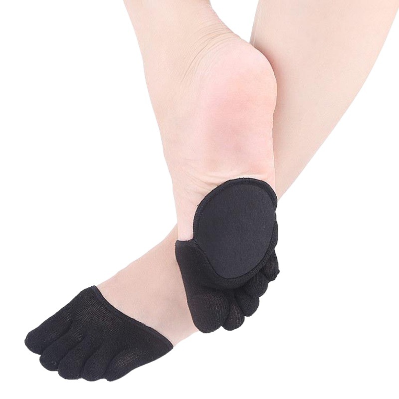 Bamboo Fiber Open Toe Five-Finger Socks Women's High Heels Invisible Shallow Mouth Summer Thin Short Toe Half Socks