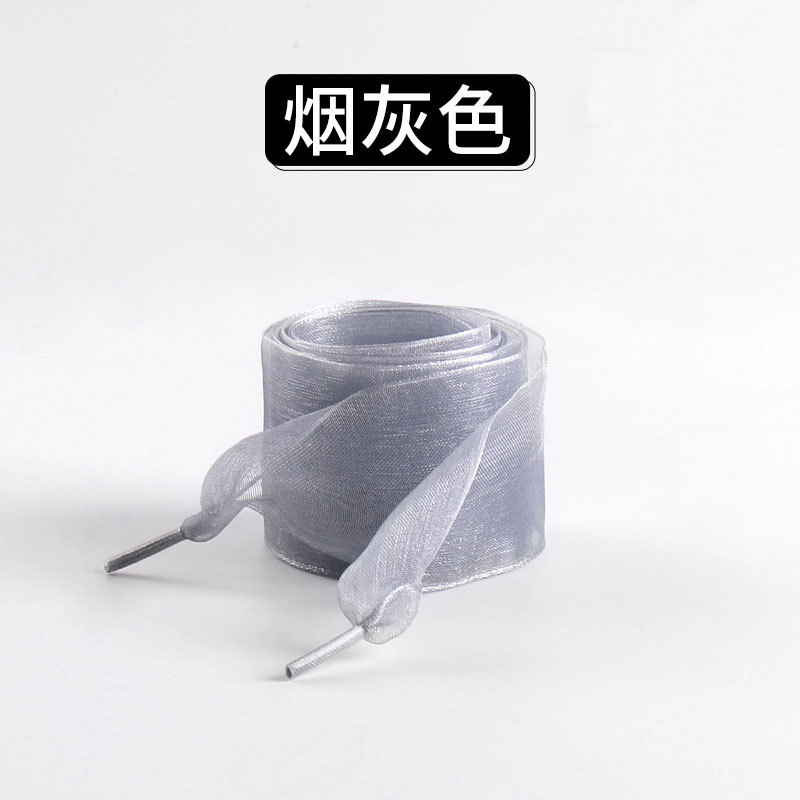 Picture of Wholesale Chiffon Shoelace Silk Shoelace German Training Shoes Casual Shoes Canvas Shoes Organza ins Flat Shoelace Rope