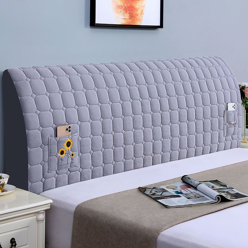 Household Striped Bedside Dust Cover All-inclusive Bedside Cover Thickened Anti-collision Wear-resistant Washable Bedside Cushion Cover
