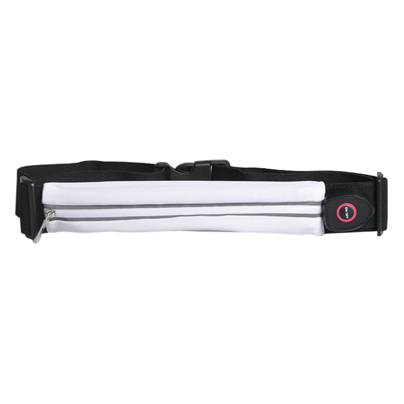 LED luminous waist bag Lycra cloth USB charging outdoor sports luminous mobile phone bag riding storage bag manufacturers