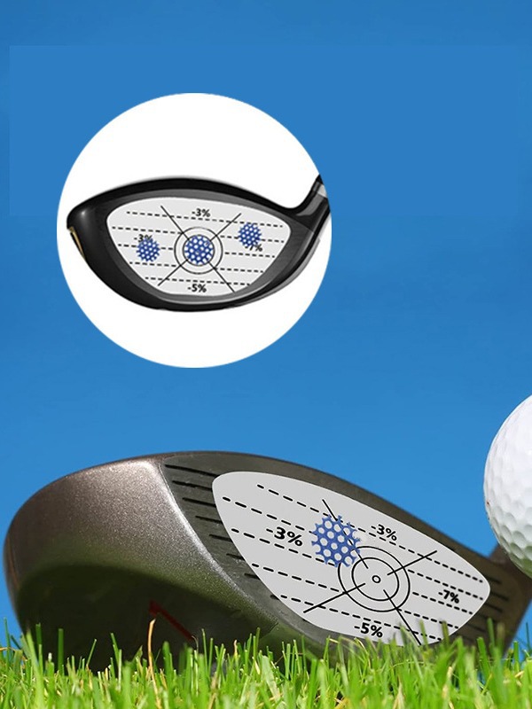 Golf Club Head Sticker Club Impact Sticker Strike Mark Gummy Training Aid Putter Iron