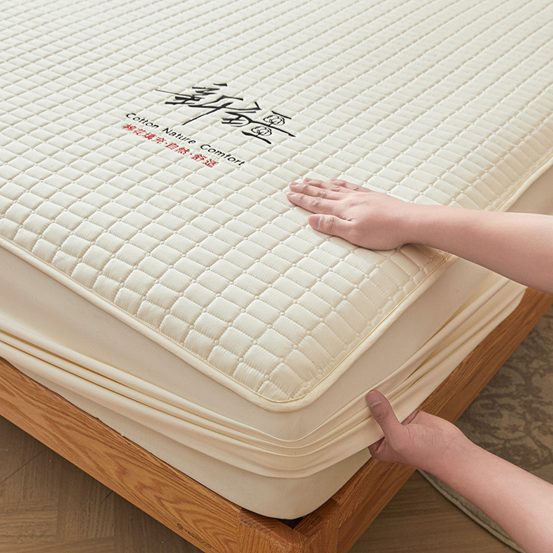 Class A 100 cotton pure cotton bed hat padded cotton all-inclusive bedspread tatami mattress protector non-slip dustproof bed cover