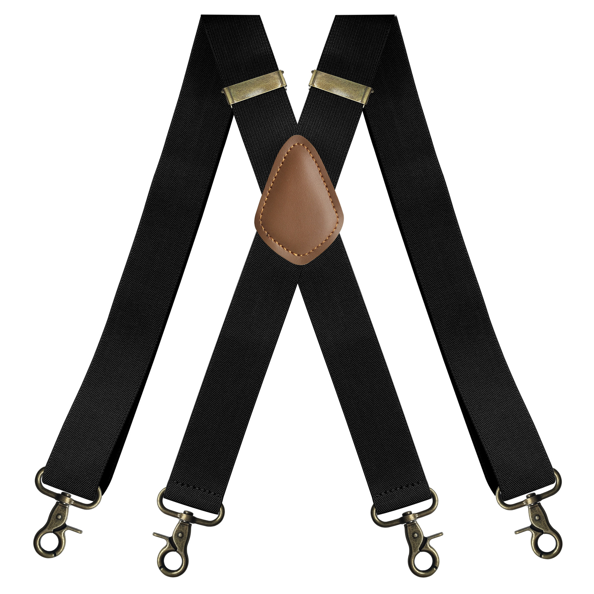 Cross-Border Supply Adult Men's Four-Clip Straps Adjustable X-Shaped Unisex Bronze Ear Hook Straps