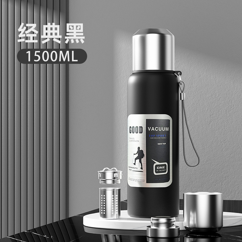 Picture of Large Capacity 316 Stainless Steel All-Steel Pot Men's Outdoor Travel Mountaineering Portable Thermos Cup Wholesale Cross-Border