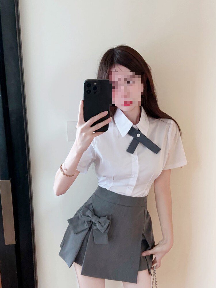 Salt Style Fried Street Bow College Style Skirt Women's Summer Spicy Seaside Little Sweet Lively Hot Shorts