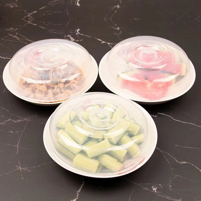 Picture of Microwave Oven Cover Heating Lid Vegetable Cover Kitchen Oil-proof Cover Sealing Cover Rice Bowl Fresh-keeping Cover Plastic Bowl Cover
