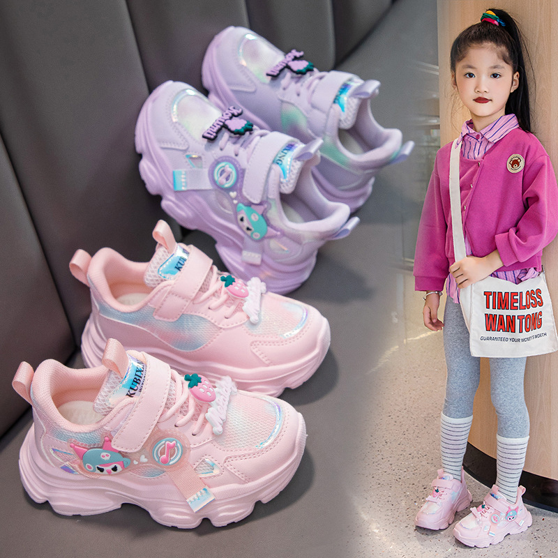 Children's sneaker New 2025 Spring and Autumn Comfortable Double Mesh Fashion Casual Shoes Girls Children's Shoes for Students