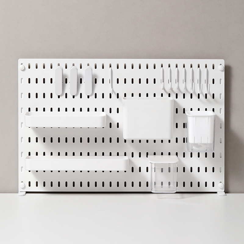 Hole Board Desktop Home Study Table Desk Dormitory Vertical Storage Partition Table Storage Rack Accessories Punch-Free