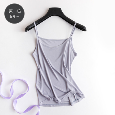 Picture of Tangge Summer Thin Mulberry Silk Knitted Silk Sling Top Base Shirt All-match Small Vest with Adjustable Shoulder Strap