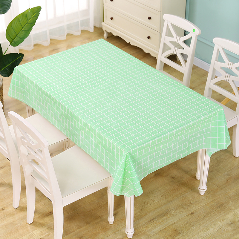 Picture of Cross-border Foreign Trade ins Style Nordic Pastoral PEVA Tablecloth Simple Anti-scalding Waterproof Oil-proof Wash-free PVC Plaid Tablecloth