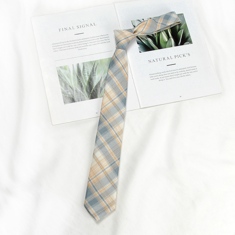 Picture of DK Hand Tie Lemon Sea Salt Original Japanese Uniform for Male and Female Students School Uniform College Style Plaid JK Factory Batch