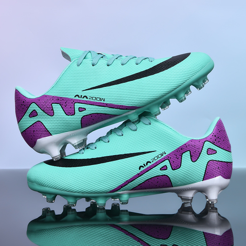 Wholesale Cross-border Football Shoes Low-top European Cup Professional Game Shoes Spike Lawn tf Crushed Nails Indoor Football Shoes
