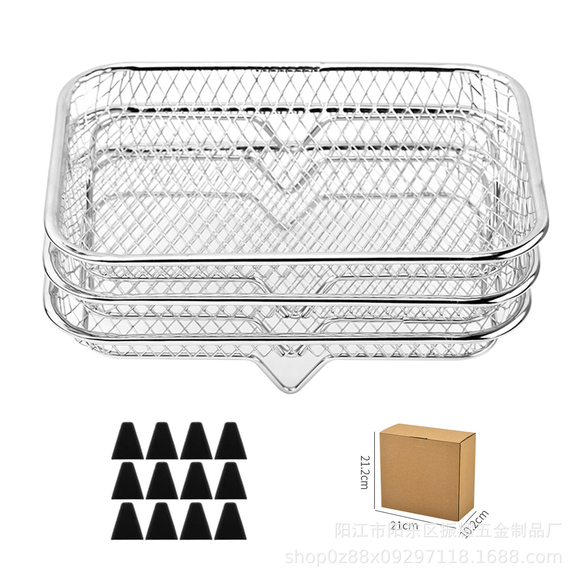 Picture of Multifunctional Air Fryer 304 Stainless Steel Edging Process Accessories Grill Steam Rack Multi-Layer Universal Kitchen Utensils