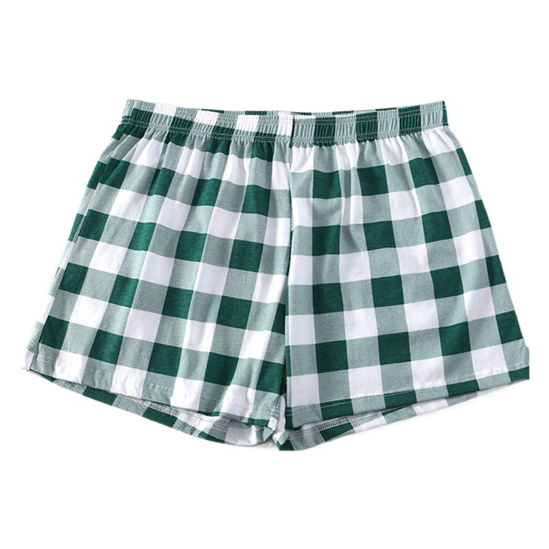 Underwear Men's Pure Cotton Looser Boxer Short Pants Fashionable Distinctive Four Corner Plaid Breathable Men's Arlo Pants