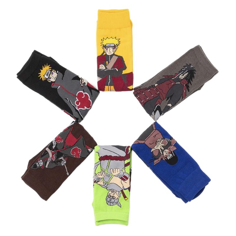 Manga socks ninja cotton cartoon socks cotton men manufacturers women cross-border socks tide socks TV wholesale anime men socks