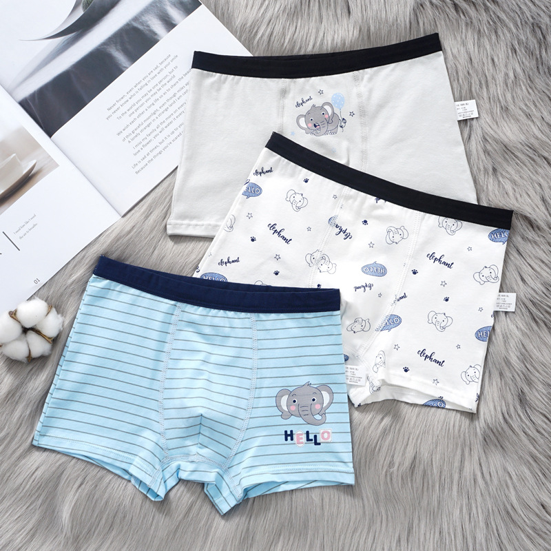 Picture of Children's Pure Cotton Underwear, Boys' Boxer Briefs, Baby Boys' Boxer Briefs, Kidsren's Boxer Briefs for Ages 2-15, Pure Cotton Crotch