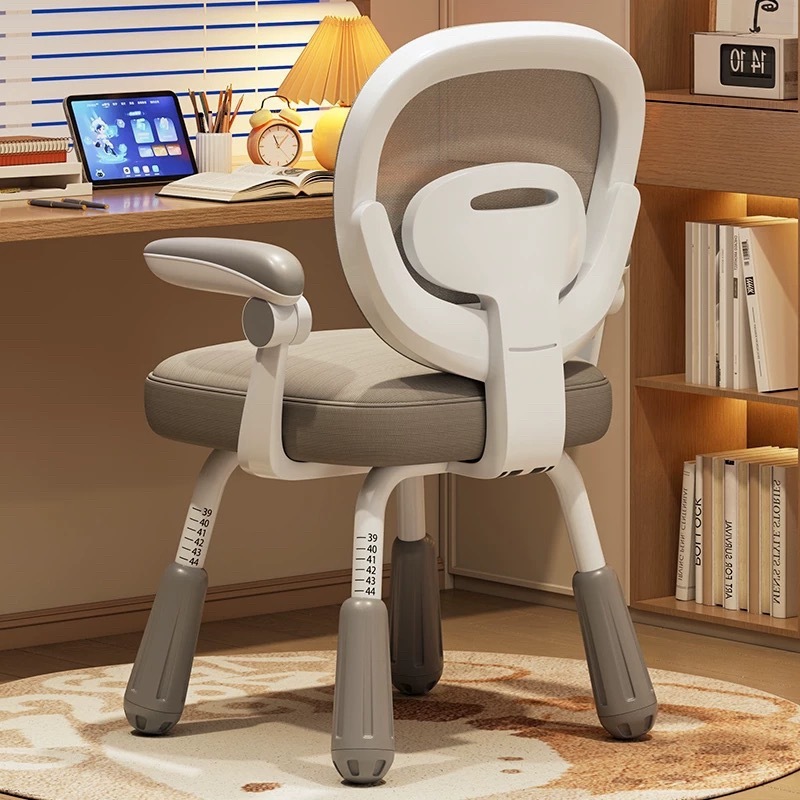 Children's study chair, primary school student writing stool, can be lifted, adjusted, corrected, sitting backrest, desk seat