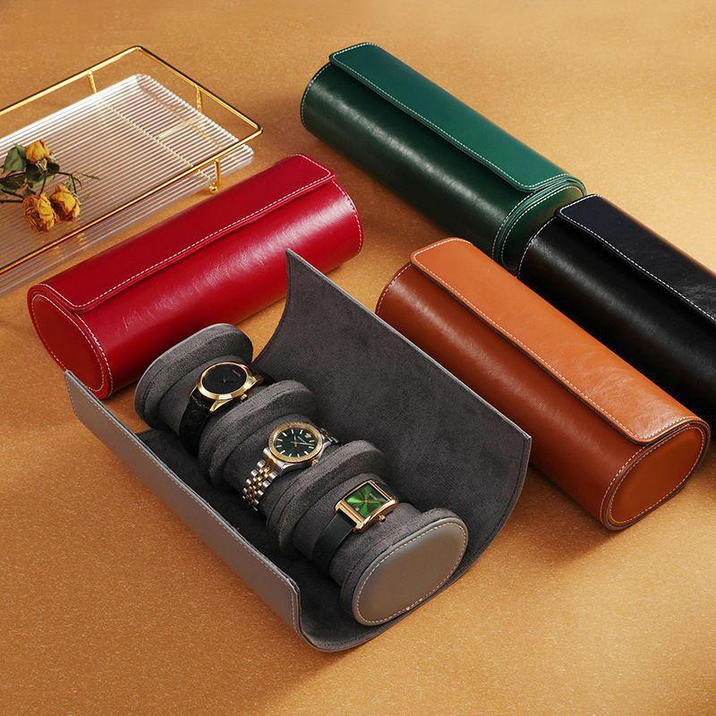 Amazon Watch Storage Box Pu Leather Watch Packaging Box Dustproof and Scratch Resistant Travel Portable Case Crocodile Pattern