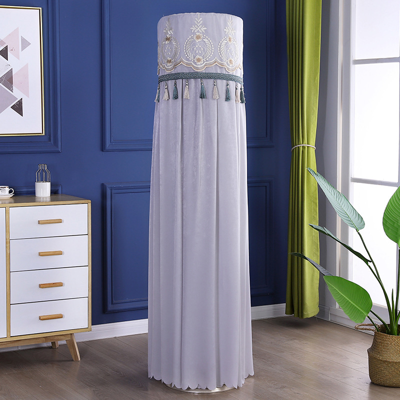 Picture of New Scandinavian Cylindrical Air Conditioner Cover That Does Not Take Off When Turned On, Vertical Cabinet Machine, Round Air Conditioner Dust Cover, Oaks Midea