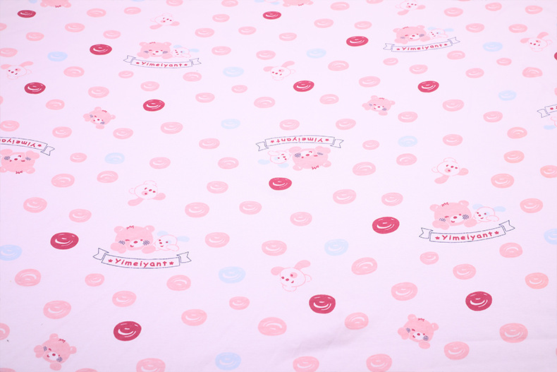 Picture of Combed Cotton Printed Cloth Cotton Wool Printed Knitted Double-sided Cloth Autumn and Winter Climbing Clothes Pajamas Baby Fabric