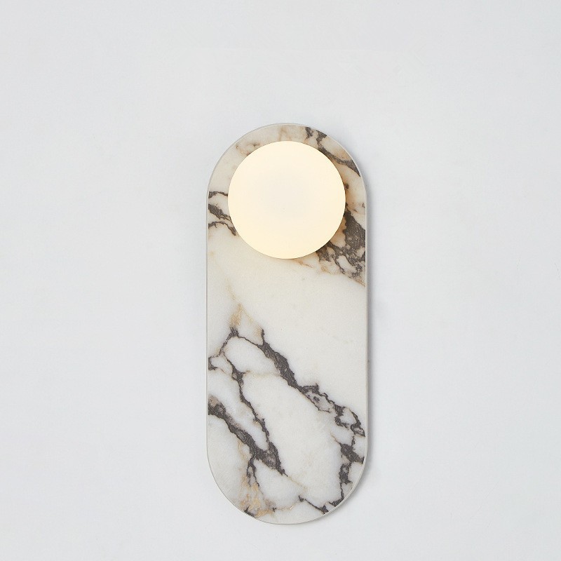 Nordic Entry Luxury Treasure Grained Marble Wall Lamp Bedroom Bedside Atmosphere Living Room Corridor Away Stair Lamps
