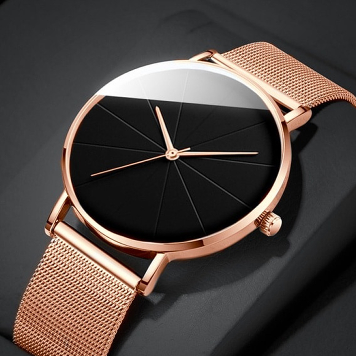 Hot Selling Simple Fashion Mesh Band Watch Men's Wristwatch Student Gift Vintage Quartz Watch