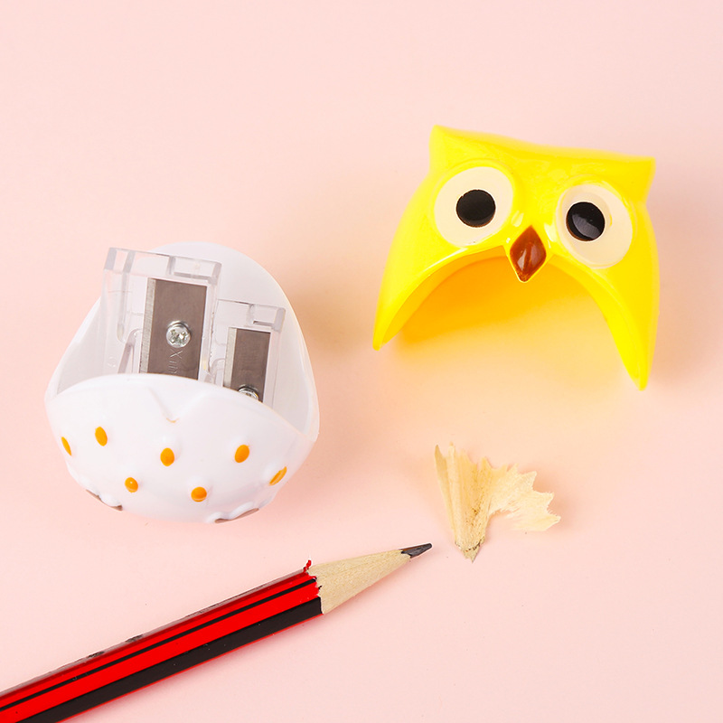 Picture of Creative cute cartoon owl pencil sharpener double hole pencil sharpener student pencil sharpener pencil sharpener wholesale